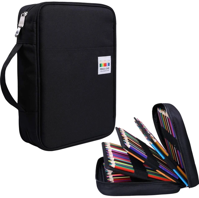 Main image of 220 Slots Colored Pencil Case Large Capacity Pen Holder | Zipper Organizer Bag for Marker Highlighter Storage Case for Artist Painter Office Sketch Travel Supplies