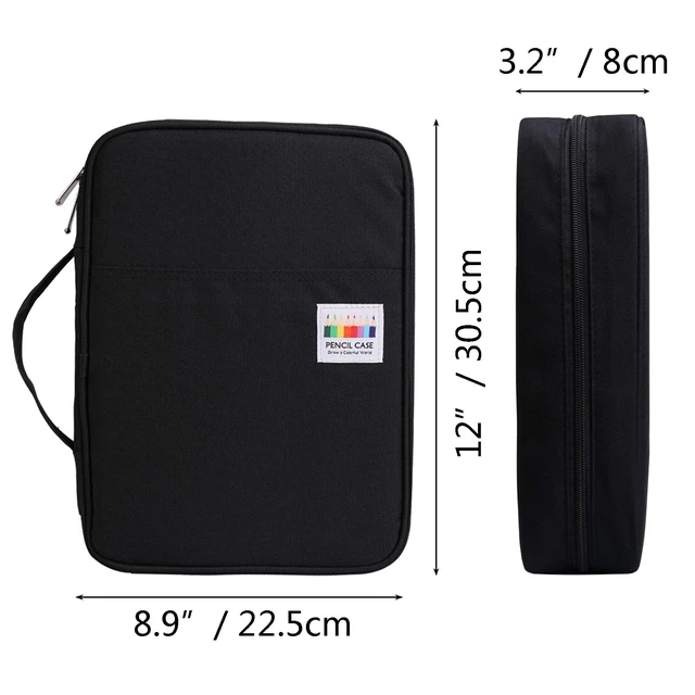 Alt view image 2 of 7 - 220 Slots Colored Pencil Case Large Capacity Pen Holder | Zipper Organizer Bag for Marker Highlighter Storage Case for Artist Painter Office Sketch Travel Supplies