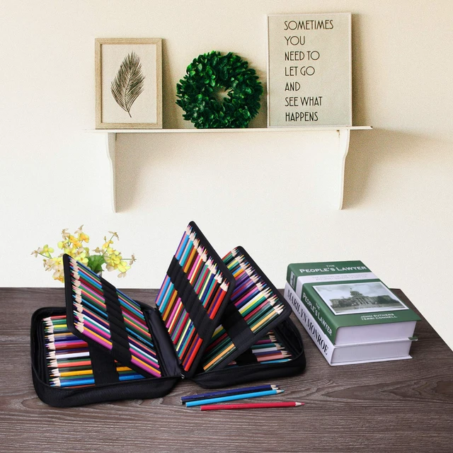 Alt view image 7 of 7 - 220 Slots Colored Pencil Case Large Capacity Pen Holder | Zipper Organizer Bag for Marker Highlighter Storage Case for Artist Painter Office Sketch Travel Supplies