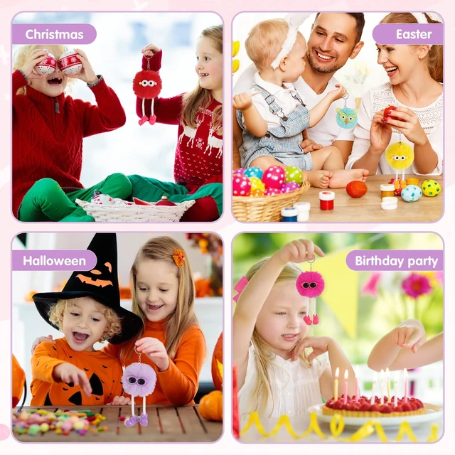 Alt view image 6 of 7 - 24 PCs Party Favors Keychains - Plush Backpack Keychain Bulk Kids Keychain Cute for Birthday Party Favors for Kids 8-12 Back to School Gifts for Students Classroom Prizes Elementary