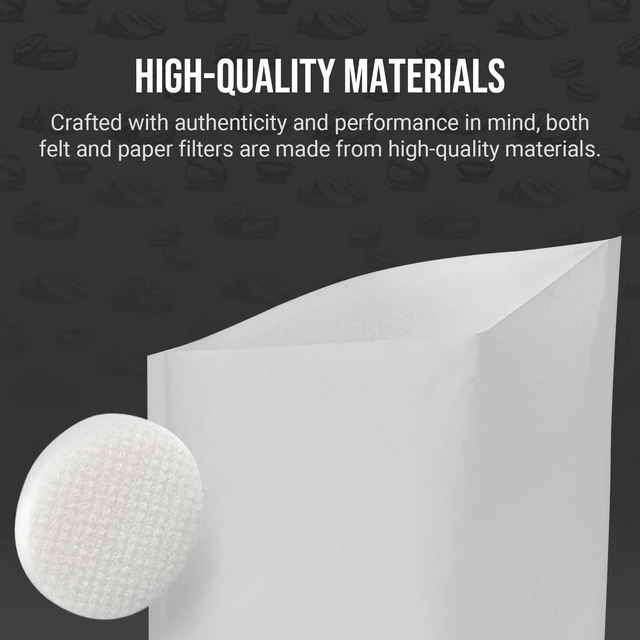 Alt view image 3 of 6 - Complete Cold Brew Coffee Filter Replacement Set Includes 10 Reusable Felt Filters and 50 Paper Filter Bags Compatible Cold Brew Maker Systems