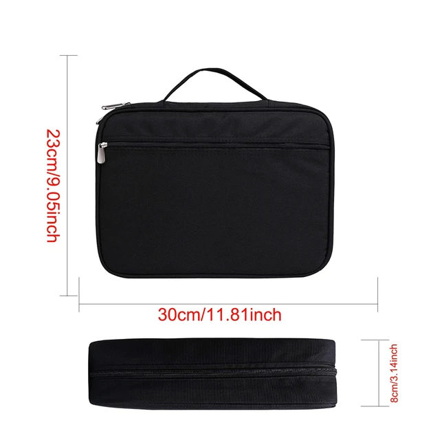 Alt view image 3 of 7 - Pencil Case for Adults 220 Slots Pencase Colored Pencils Gel Pen Organizer Bag with Zipper for Artist Handy Glitter Gel Pens, Refills, Waterproof Coloring Holder Pencils Case(Black)