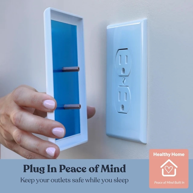Alt view image 3 of 7 - EMF Protection Outlet Cover EMF Blocking Device for Bedrooms, Home Offices & Nursery Spaces Helps Minimize Electromagnetic Fields from Wall Outlets (White, 2-Pack)