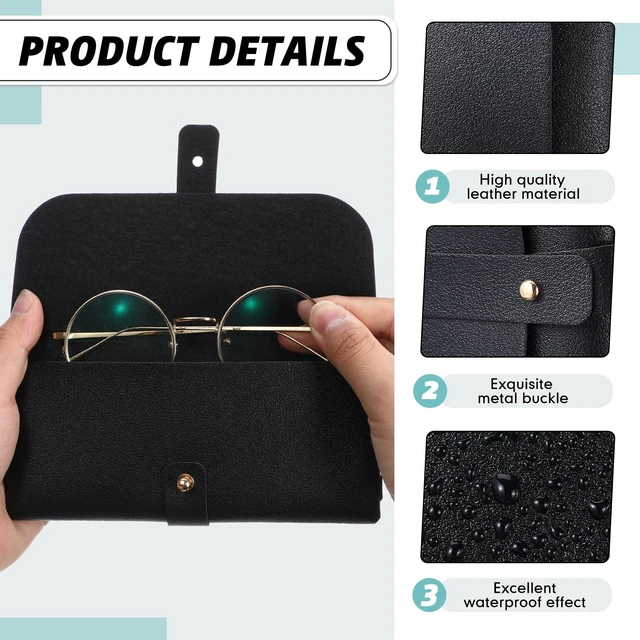 Alt view image 3 of 7 - 30 Pack Soft Eyeglass Cases, PU Leather Sunglasses Pouches, Black