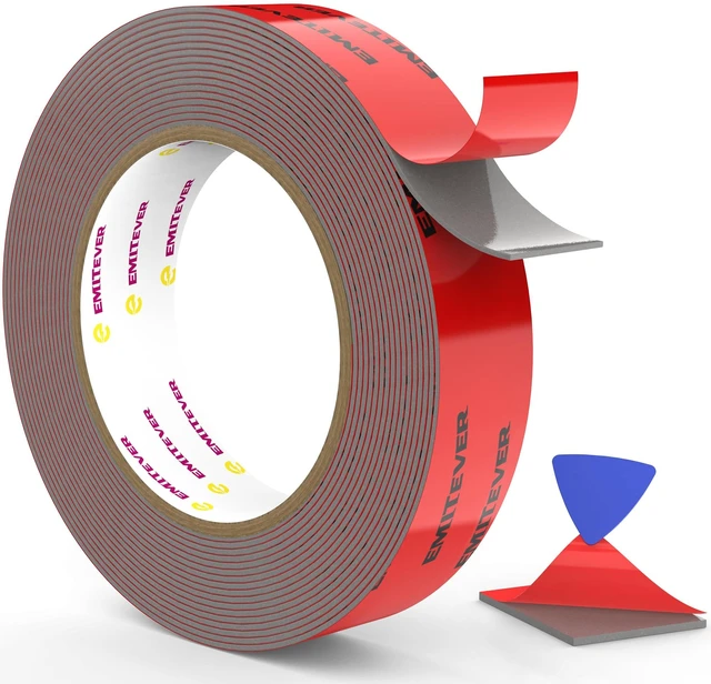 Main image of Double Sided Tape Heavy Duty Mounting Tape, Strong Adhesive,16.4ft x1in | Waterproof &Temp-Resistant 2 Sided Foam Tape For LED Strip Lights,Automotive,Home Office Wall Decor,Plastic,Glass,Metal,Tiles