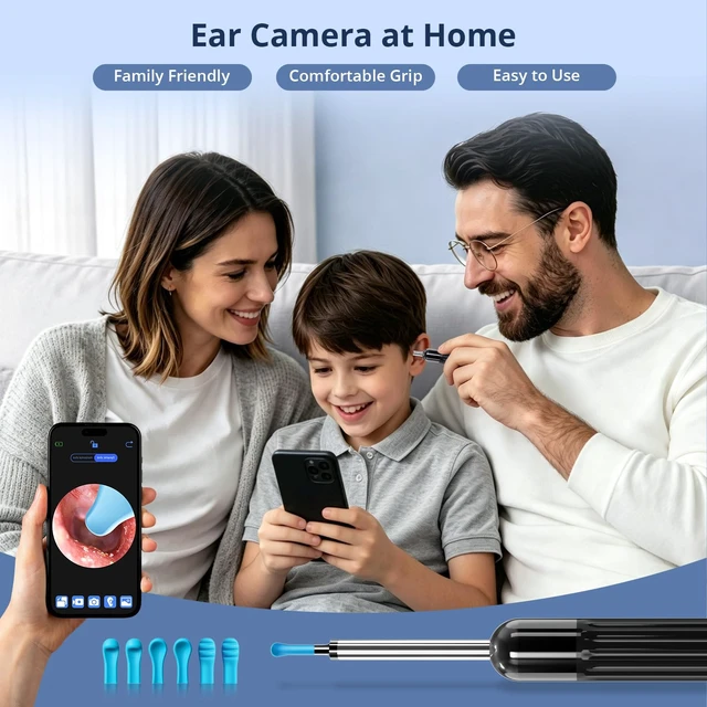 Alt view image 5 of 7 - Ear Wax Removal Kit,Ear Cleaner with Camera, 1080P HD Ear Camera with Light, Safe & Gentle Ear Camera Wax Removal Tool,IP67 Waterproof Ear Cleaning Camera,Compatible with iOS & Android