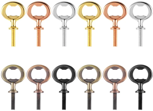 Main image of 12 Pcs Metal Bottle Opener Blank Stainless Steel Flat Bottle Opener Inserts Kit Threaded Beer Opener Hardware for Wedding Wine Party Wood Turning DIY Handmade Project Craft