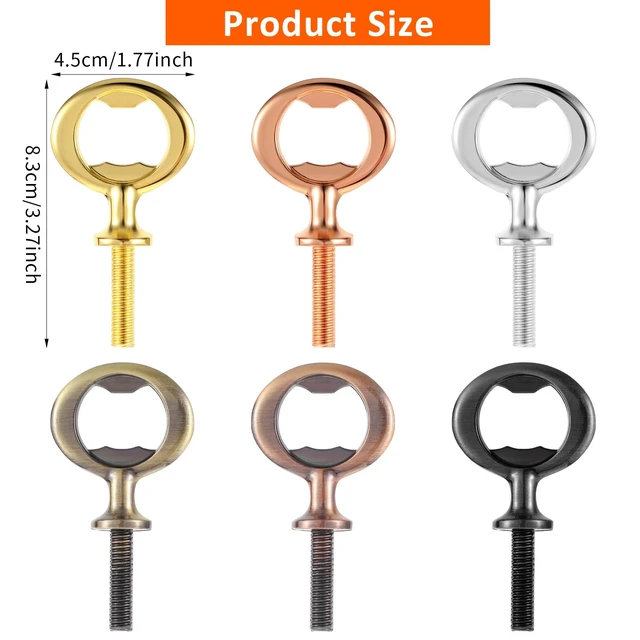 Alt view image 2 of 7 - 12 Pcs Metal Bottle Opener Blank Stainless Steel Flat Bottle Opener Inserts Kit Threaded Beer Opener Hardware for Wedding Wine Party Wood Turning DIY Handmade Project Craft