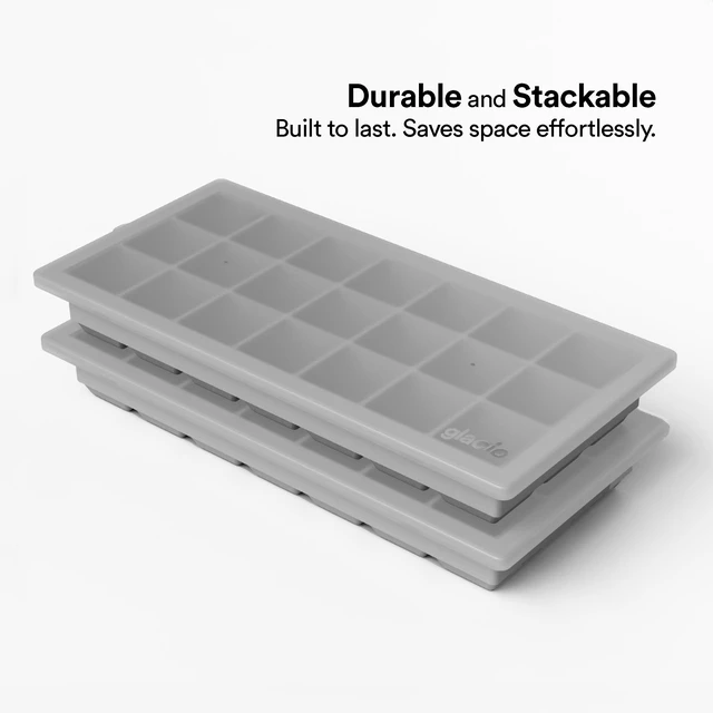 Alt view image 5 of 6 - Ice Cube Tray with Lids, Small Silicone Molds for Cocktails & Drinks | BPA Free Silicone, Flexible Easy Release, Set of 2, Lids Included, for Beverages Coffee & Craft Cocktails