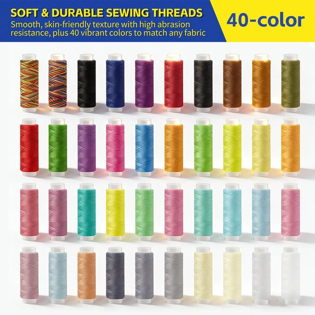 Alt view image 4 of 7 - Sewing Kit for Adults, 241 Pcs Complete Needle and Thread Kit with Heavy-Duty Fabric Scissors, 40XL Color Threads, Tailor Pens & Sewing Needles for Home Mending, Travel, Beginners