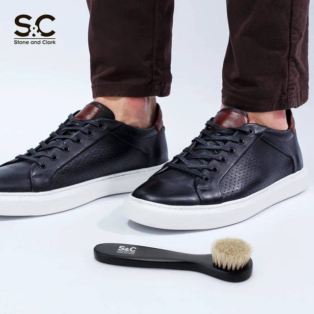 Alt view image 7 of 7 - Premium Shoe Polish Brush Set - Horse Hair Brushes, Shoe Polish Applicator for Leather Footwear - Shoe Brushes for Cream & Polish - Made of White Horse Hair & Lotus Wood Handle