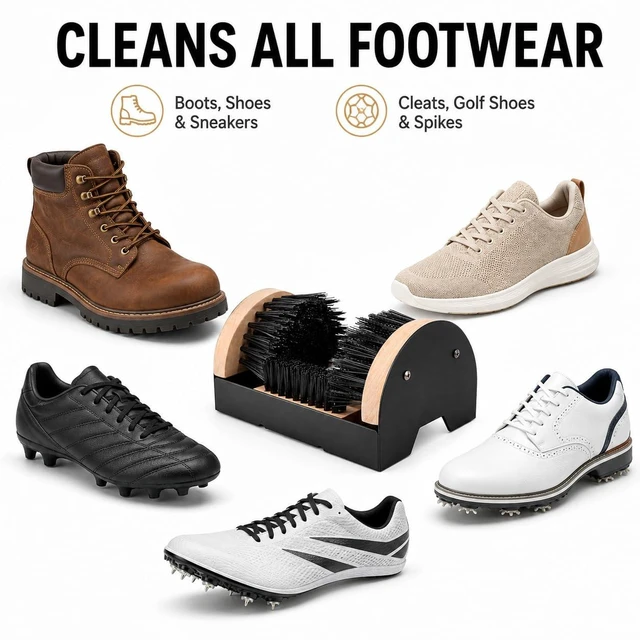 Alt view image 4 of 7 - Boot Scrubber Shoe Brush, Mountable Boot Cleaner | Indoor & Outdoor Scraper & Buffer, For Work Footwear & Sneakers