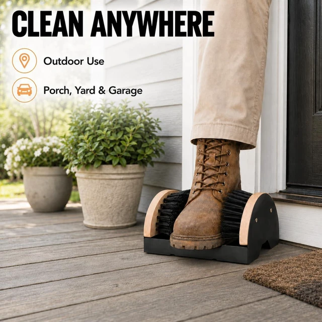Alt view image 5 of 7 - Boot Scrubber Shoe Brush, Mountable Boot Cleaner | Indoor & Outdoor Scraper & Buffer, For Work Footwear & Sneakers