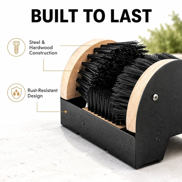 Alt view image 6 of 7 - Boot Scrubber Shoe Brush, Mountable Boot Cleaner | Indoor & Outdoor Scraper & Buffer, For Work Footwear & Sneakers