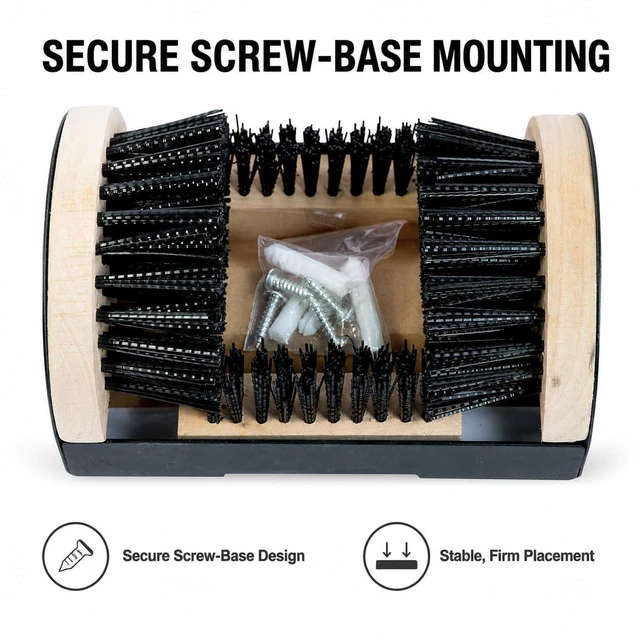 Alt view image 7 of 7 - Boot Scrubber Shoe Brush, Mountable Boot Cleaner | Indoor & Outdoor Scraper & Buffer, For Work Footwear & Sneakers