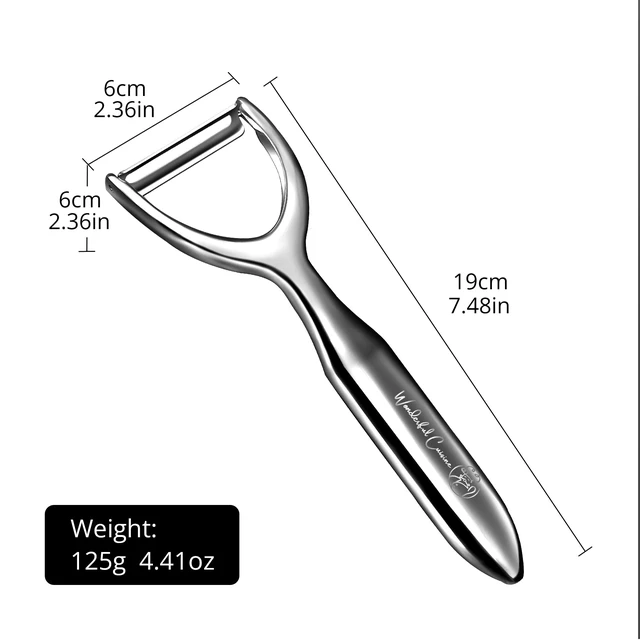 Alt view image 6 of 6 - Premium Stainless Steel Y-Peeler Heavy Duty Vegetable & Fruit Peeler for Potatoes, Carrots, Apples Ergonomic Handle, Dishwasher Safe