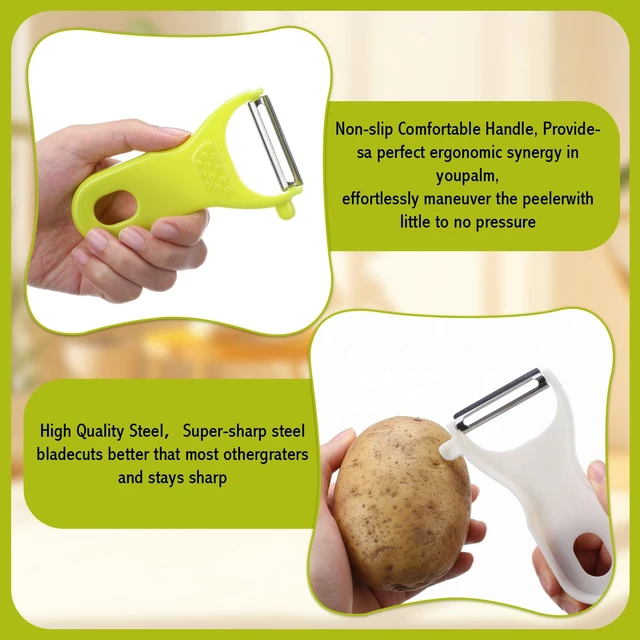 Alt view image 4 of 7 - 20 Pack Vegetable Peeler Bulk with Sharp Blade, 5 Colors Potato Peelers for Kitchen, Dual Blade Y Peeler with Ergonomic Grip for Potatoes Carrots Fruit, Peeling Tools for Kitchen Restaurant