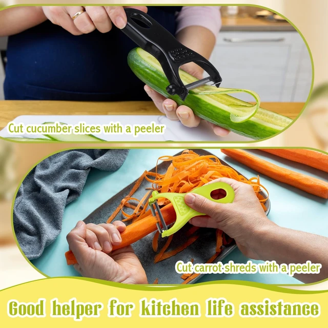 Alt view image 6 of 7 - 20 Pack Vegetable Peeler Bulk with Sharp Blade, 5 Colors Potato Peelers for Kitchen, Dual Blade Y Peeler with Ergonomic Grip for Potatoes Carrots Fruit, Peeling Tools for Kitchen Restaurant