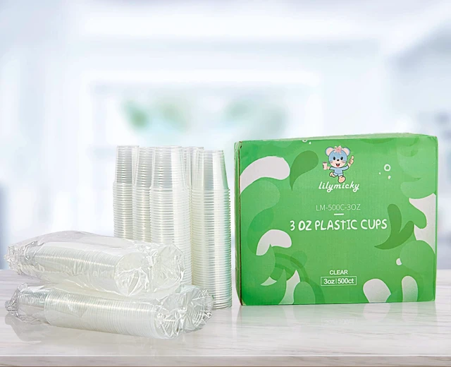 Alt view image 3 of 7 - 500 Pack 3 oz Plastic Bathroom Cups, Clear Disposable Plastic Cup | 500-count bulk pack, sturdy & durable, for bathroom, mouthwash, tasting, dental rinse use, for daily use, commercial use