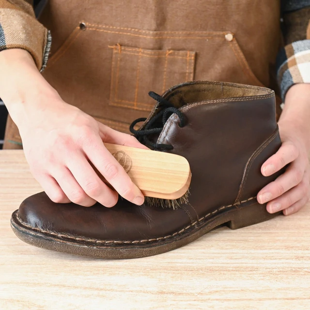 Alt view image 4 of 7 - Premium Leather Brush Kit for Boots, Shoes & Leather Cleaning | Clean leather boots and shoes with specialty brushes designed to remove dirt, polish surfaces and maintain condition.