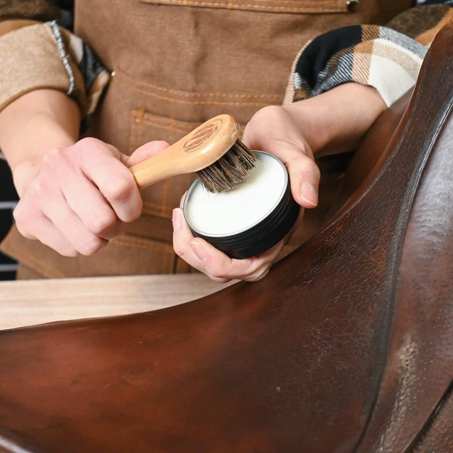 Alt view image 3 of 7 - Premium Leather Brush Kit for Boots, Shoes & Leather Cleaning | Clean leather boots and shoes with specialty brushes designed to remove dirt, polish surfaces and maintain condition.