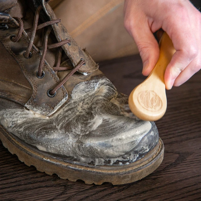 Alt view image 5 of 7 - Premium Leather Brush Kit for Boots, Shoes & Leather Cleaning | Clean leather boots and shoes with specialty brushes designed to remove dirt, polish surfaces and maintain condition.