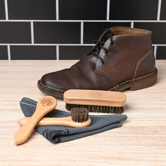 Alt view image 7 of 7 - Premium Leather Brush Kit for Boots, Shoes & Leather Cleaning | Clean leather boots and shoes with specialty brushes designed to remove dirt, polish surfaces and maintain condition.