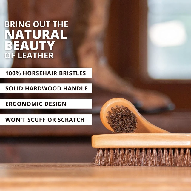 Alt view image 6 of 7 - Premium Leather Brush Kit for Boots, Shoes & Leather Cleaning | Clean leather boots and shoes with specialty brushes designed to remove dirt, polish surfaces and maintain condition.