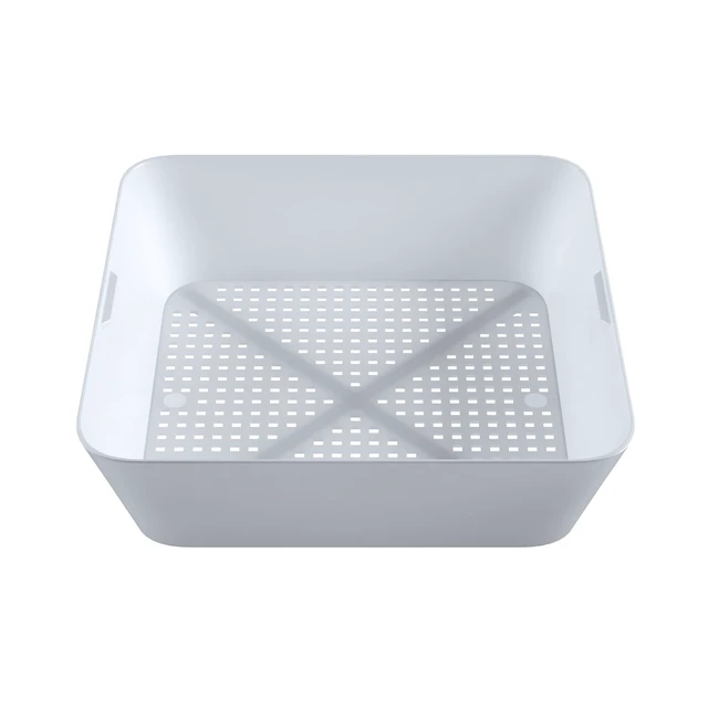 Alt view image 2 of 7 - Plastic Floor Drain Strainer Basket. 8-1/2 in. X 8-1/2 in. X 2-7/16 in. Ideal for Commercial Kitchens, Bars & Food Service Floors