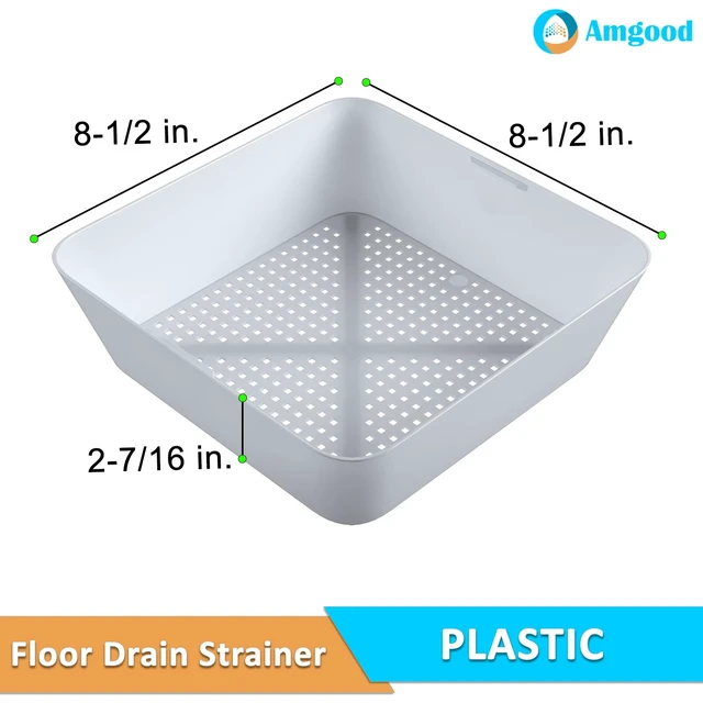 Alt view image 3 of 7 - Plastic Floor Drain Strainer Basket. 8-1/2 in. X 8-1/2 in. X 2-7/16 in. Ideal for Commercial Kitchens, Bars & Food Service Floors