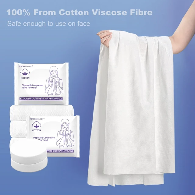 Alt view image 2 of 7 - 27 Pack Disposable Compressed Towels Set for Travel Portable Washcloths | 3 sizes set, 6 large bath towel + 6 body towel + 15 face towel, thick durable reusable for camping hiking hotel business trip