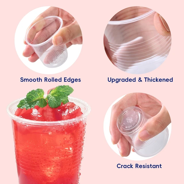 Alt view image 5 of 7 - 700 Pack 3 oz Clear Plastic Cups, Disposable Mouthwash Cups | Ideal for Hot/Cold Samples, Sauce, Sauce Portions, Wine and Spirits; Suitable for Home, Clinics, Bars and Sampling Events
