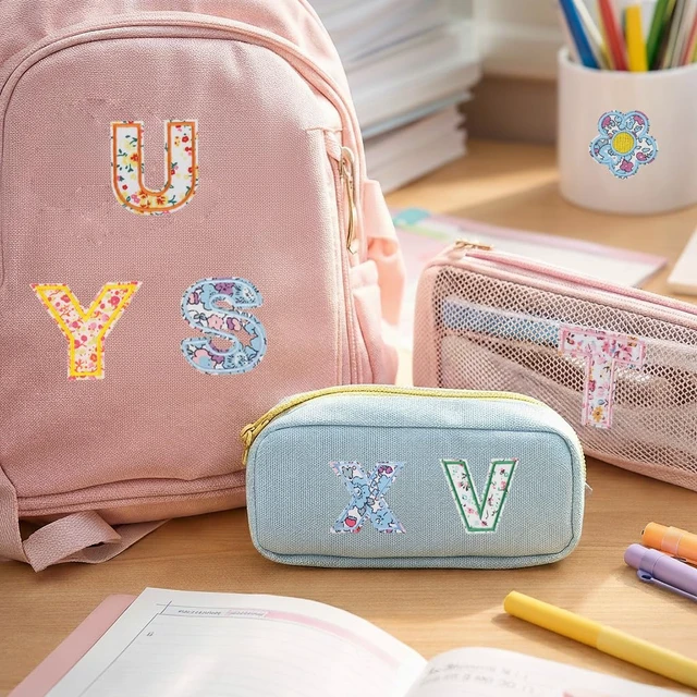 Alt view image 2 of 5 - 82 PCS Adhesive Patches, Sticker Chenille Letter Patches & Decorative Self Adhesive Letter Patches Embroidered Designs with Letter, Rainbow, Flowers, Hearts for Backpacks DIY Crafts