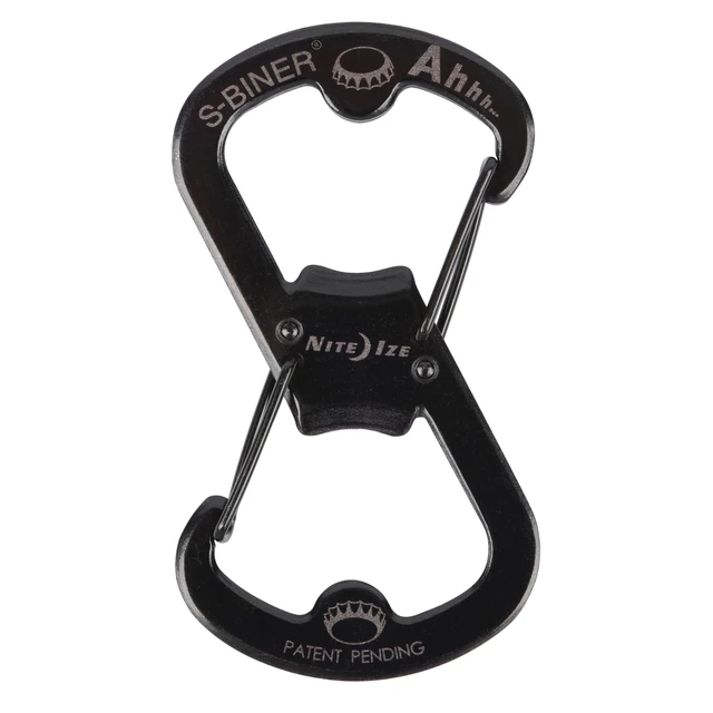 Alt view image 2 of 7 - Ahhh... Stainless Bottle Opener - Keychain with S-Biner Functionality - Heavy-Duty Dual Bottle Opener Carabiner - Keychain Accessories - Black, 4 Count (4 Pack)