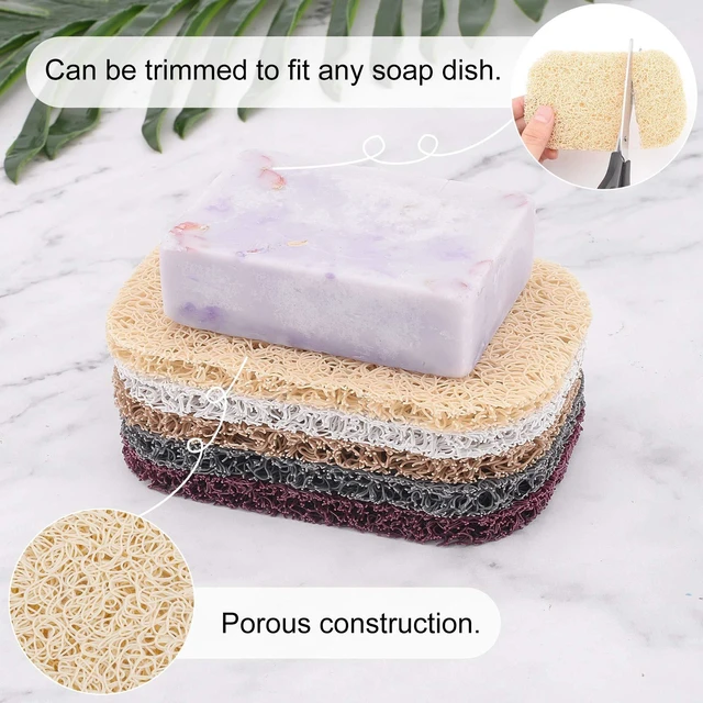Alt view image 2 of 7 - Soap Lift Pad, 30 Pcs 5 Colors Soap Saver Soap Dish Holder Accessory Drains Water, Circulates Air, Extends Soap Life for Bathroom, Kitchen, Office, Gym