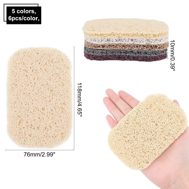 Alt view image 3 of 7 - Soap Lift Pad, 30 Pcs 5 Colors Soap Saver Soap Dish Holder Accessory Drains Water, Circulates Air, Extends Soap Life for Bathroom, Kitchen, Office, Gym