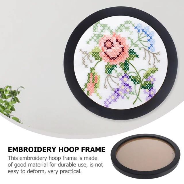 Alt view image 5 of 7 - Embroidery Hoop Frame 13 Inch Circular Photo Frame for Cross Stitch Display with Traceless Hook Wall Decor for Home and Craft Artwork
