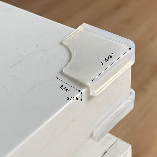 Alt view image 3 of 6 - Silicone Clear Corner Protector Baby Proofing Single-Side Adhesive 12 Count | Food-Graded, Pre-Taped Adhesive, Flexible Table Cabinets Counter Edge Bumper, Kids Child Safety Proof
