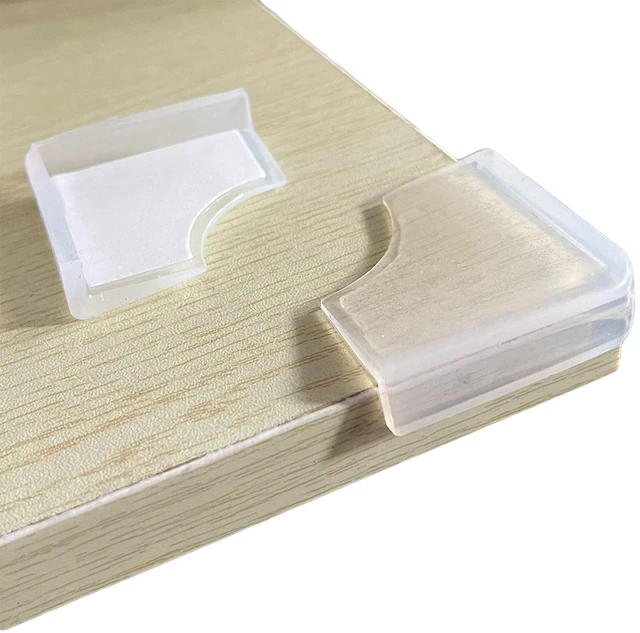 Main image of Silicone Clear Corner Protector Baby Proofing Single-Side Adhesive 12 Count | Food-Graded, Pre-Taped Adhesive, Flexible Table Cabinets Counter Edge Bumper, Kids Child Safety Proof