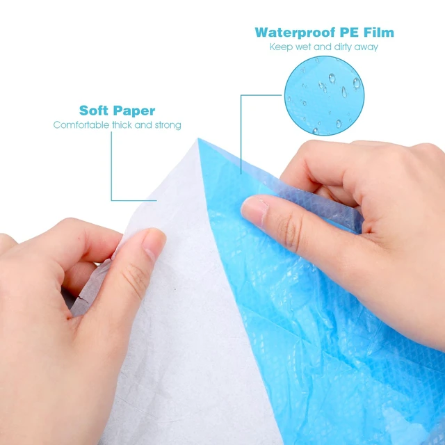 Alt view image 3 of 7 - 100 Pack Disposable Toilet Seat Covers 16x24 Inch Travel Toilet Covers | Individually Wrapped, Extra Large, Potty Liners, Portable Travel Seat Cover, Waterproof