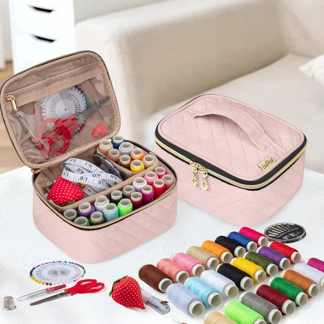 Alt view image 7 of 7 - Sewing Kit with 24 Color Threads and Sewing Accessories, Dusty Rose | Portable Sewing Repair Kit Tools for for Adults,Travel, Home