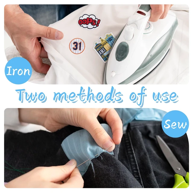 Alt view image 4 of 6 - 100Pcs Random Assorted Styles Embroidered Patches, Sew on/Iron on Patch Applique for Clothes, Dress, Hat, Jeans, DIY Accessories