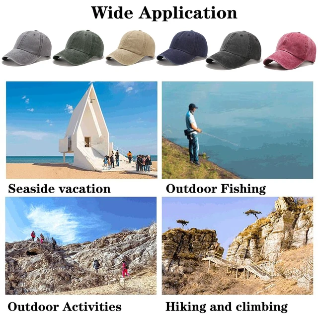 Alt view image 4 of 6 - 6 Pieces Vintage Washed Plain Baseball Cap Distressed Dad Golf Hat for Men Women (Multicolors)