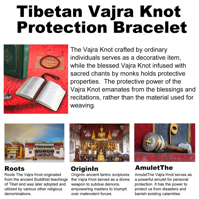 Alt view image 3 of 7 - Authentic Blessed Tibetan monks Handmade Dorje Knot protection bracelet for women and men with a talisman.red bracelet-Red string bracelet-mens bracelet rope-gifts for women and men