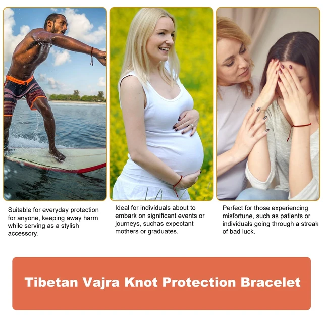 Alt view image 6 of 7 - Authentic Blessed Tibetan monks Handmade Dorje Knot protection bracelet for women and men with a talisman.red bracelet-Red string bracelet-mens bracelet rope-gifts for women and men