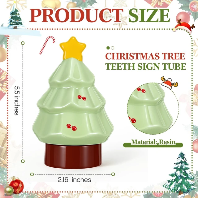 Alt view image 2 of 7 - Spring Tree Ceramic Toothpick Holder with Star Lid for Kitchen | Green Dispenser with Decorative Tree Design, Star Topper, Smooth Ceramic, Ideal for Dining Table Restaurant Home Decor