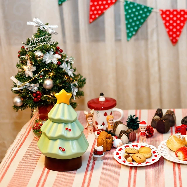 Alt view image 4 of 7 - Spring Tree Ceramic Toothpick Holder with Star Lid for Kitchen | Green Dispenser with Decorative Tree Design, Star Topper, Smooth Ceramic, Ideal for Dining Table Restaurant Home Decor