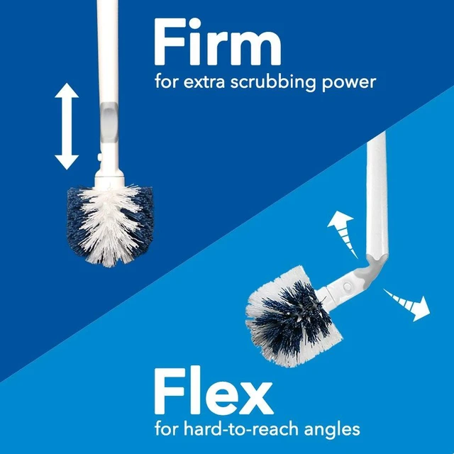 Alt view image 4 of 5 - No-Drip Toilet Brush Set, Flexible Neck Scrubber with Portable Carrying Caddy Holder, Discreet Bathroom Cleaning Supplies, Scrub Tough Stains with Non-Scratch Bristles