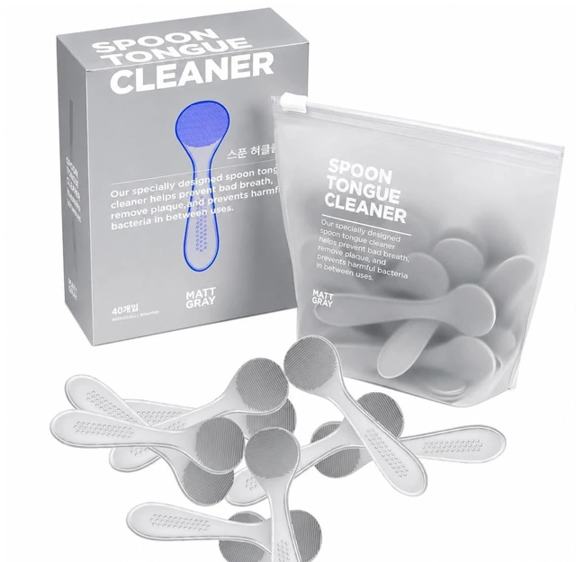 Main image of Disposable Tongue Scraper Cleaners - 40 Count Made in Korea with Portable Travel Pouch, Resistant High-Grade POM Material, Single-Use Tongue Brush for Fresh Breath & Oral Care