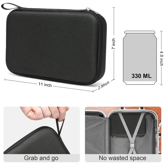 Alt view image 4 of 6 - Travel Sunglasses Organizer Case Adjustable Slot For Multiple Eyeglasses Hard-shell Portable Storage Box for Men Women